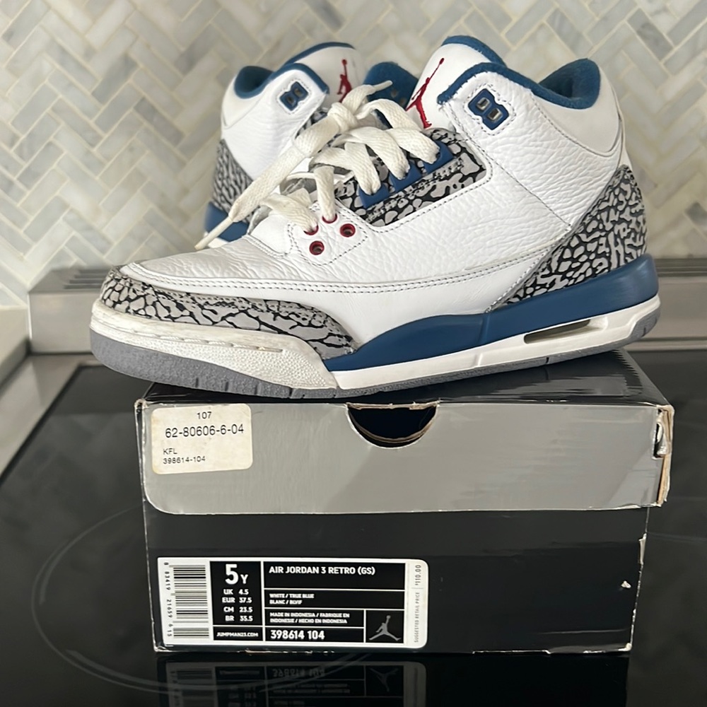 Jordan true blue retro 3s